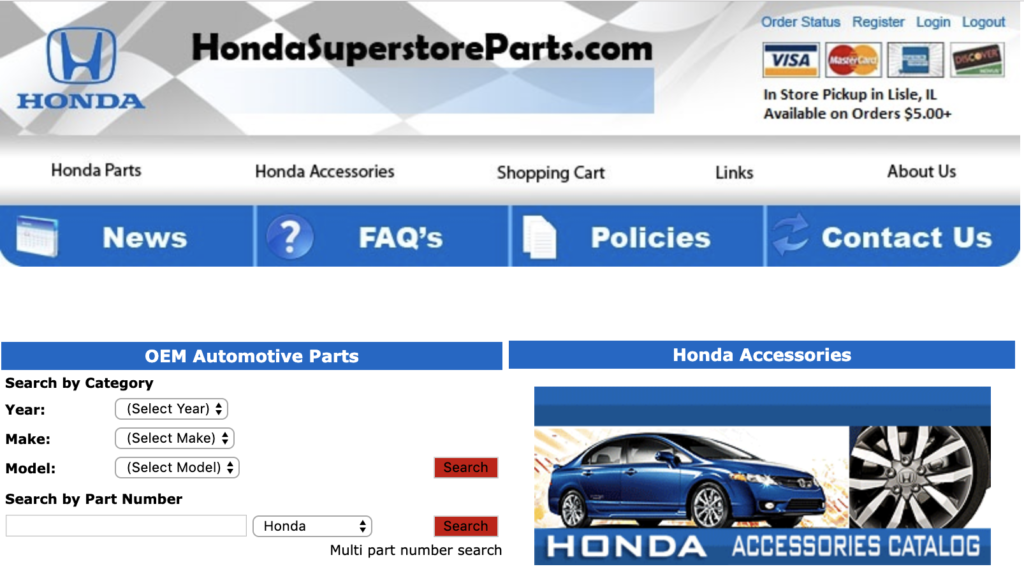 Trademotion Automotive Parts Website
